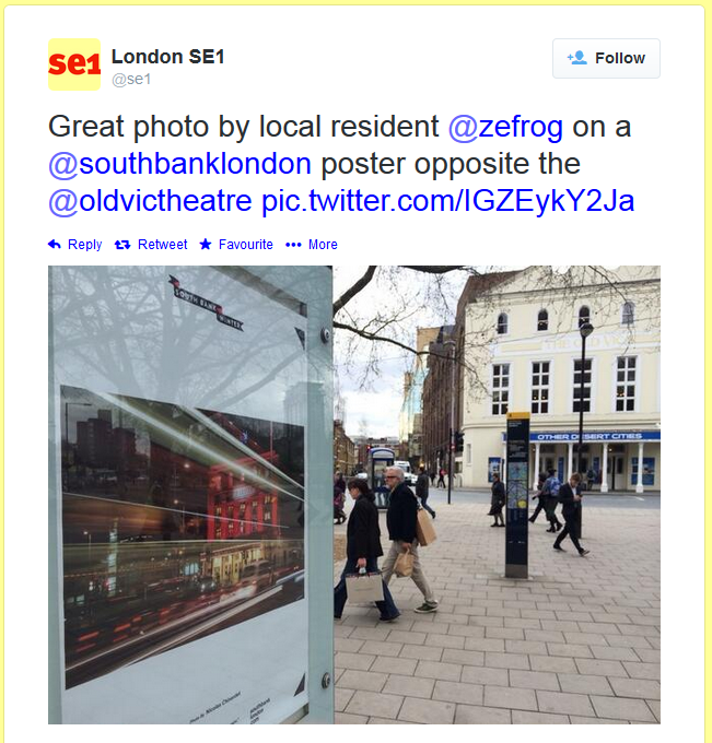 SE1 Direct reports on my work on show in Waterloo