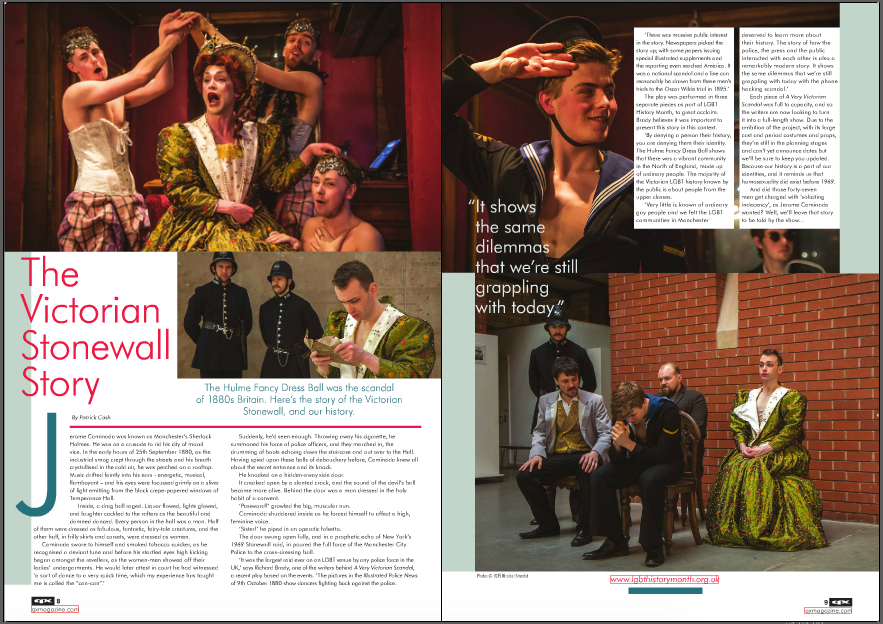 Spread in QX Magazine