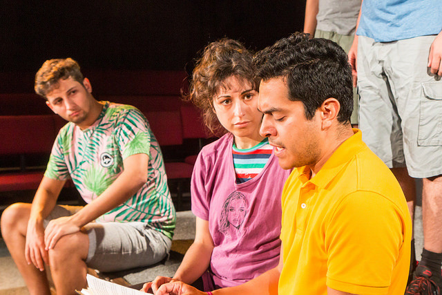 Production shot of Living Latino