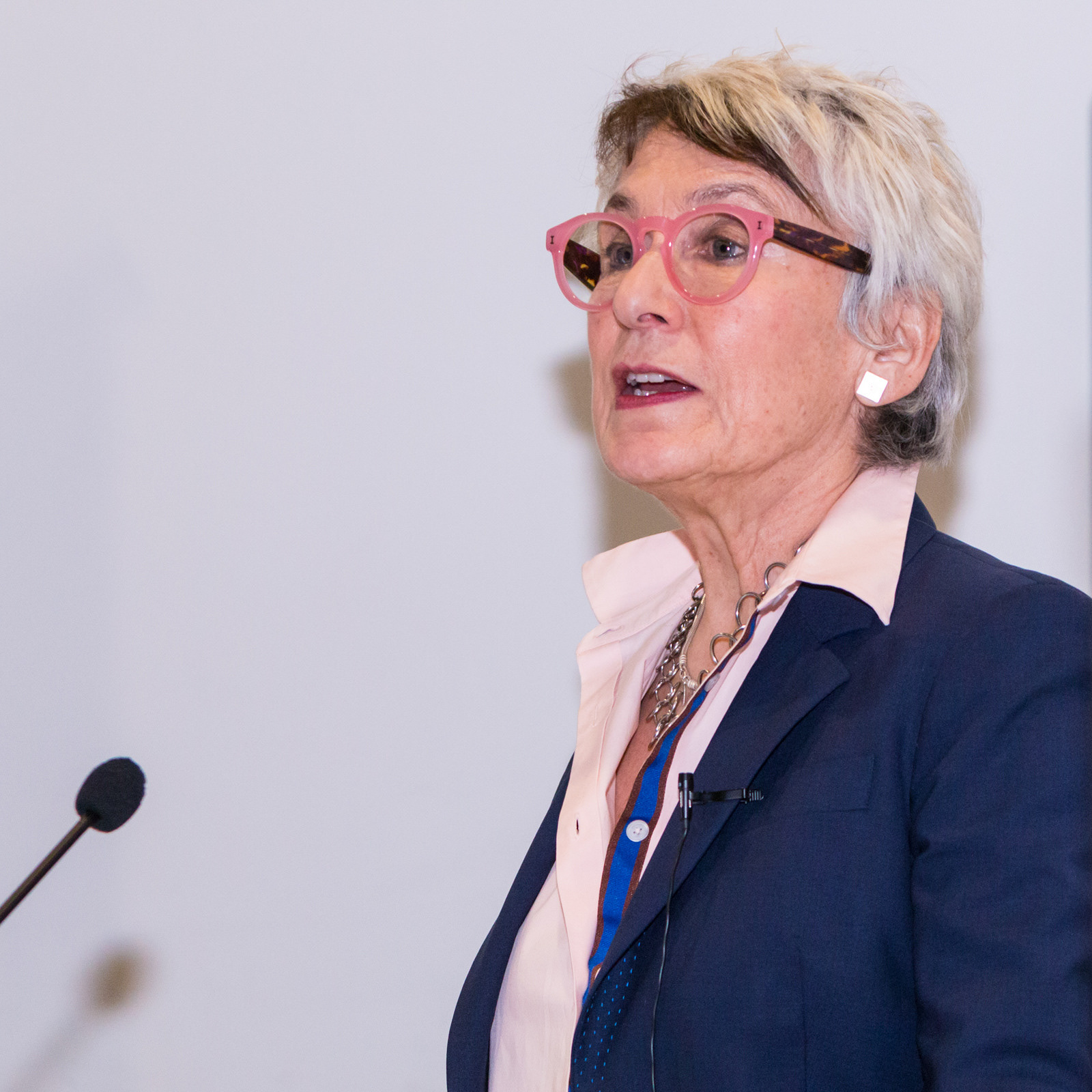 Diana Souhami giving a lecture