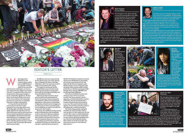 Spread in QX Magazine