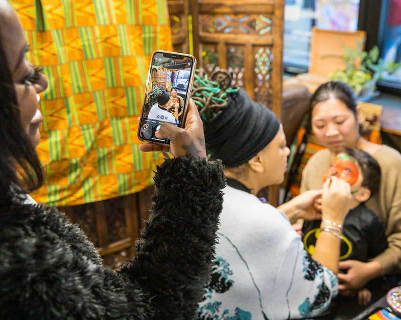 Face painting for Halloween