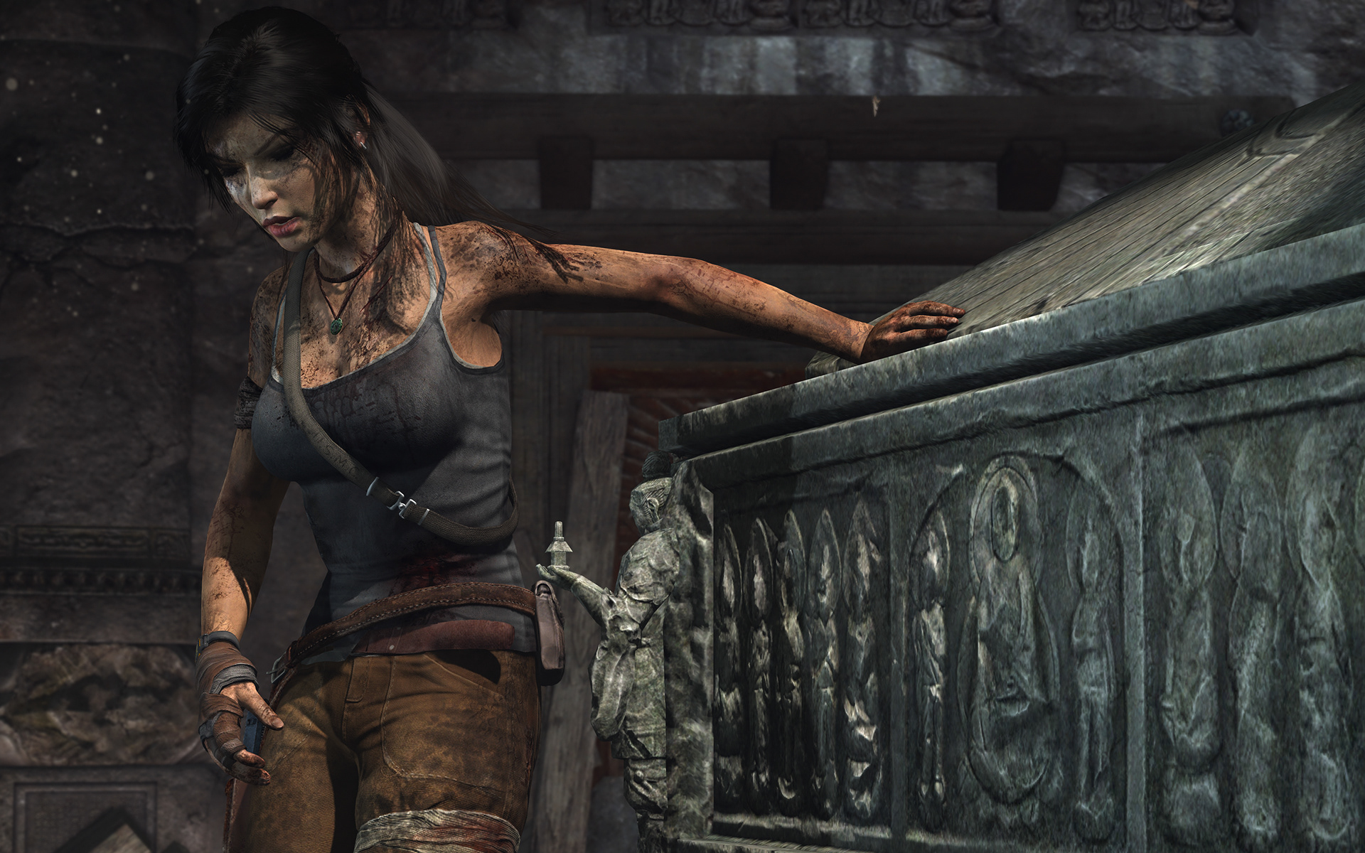 Игра где связывают девушку. Tomb Raider: Shanty Town.