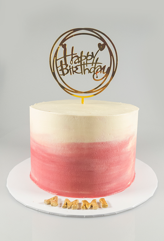 Vanilla cake with butter cream frosting