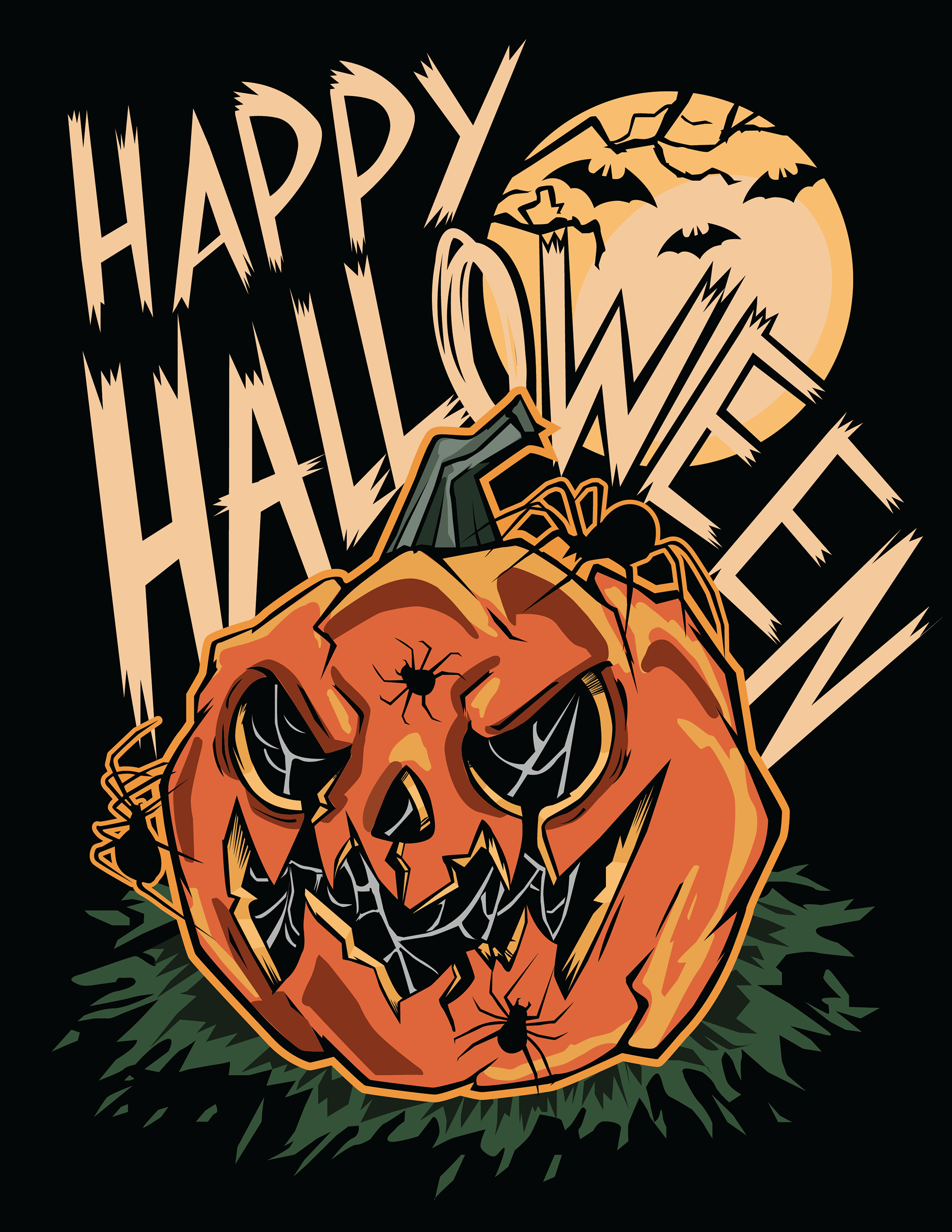 Halloween Design Black Background