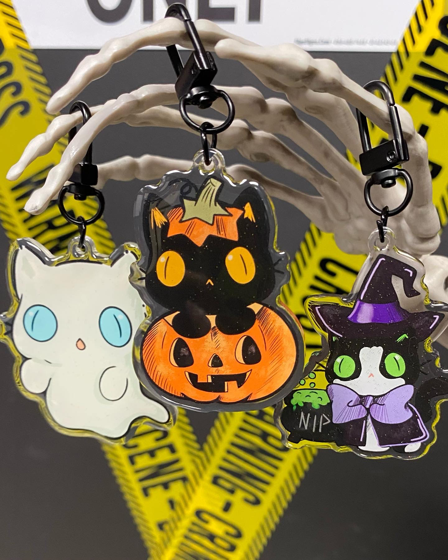 Halloween Cats Acrylic Charms