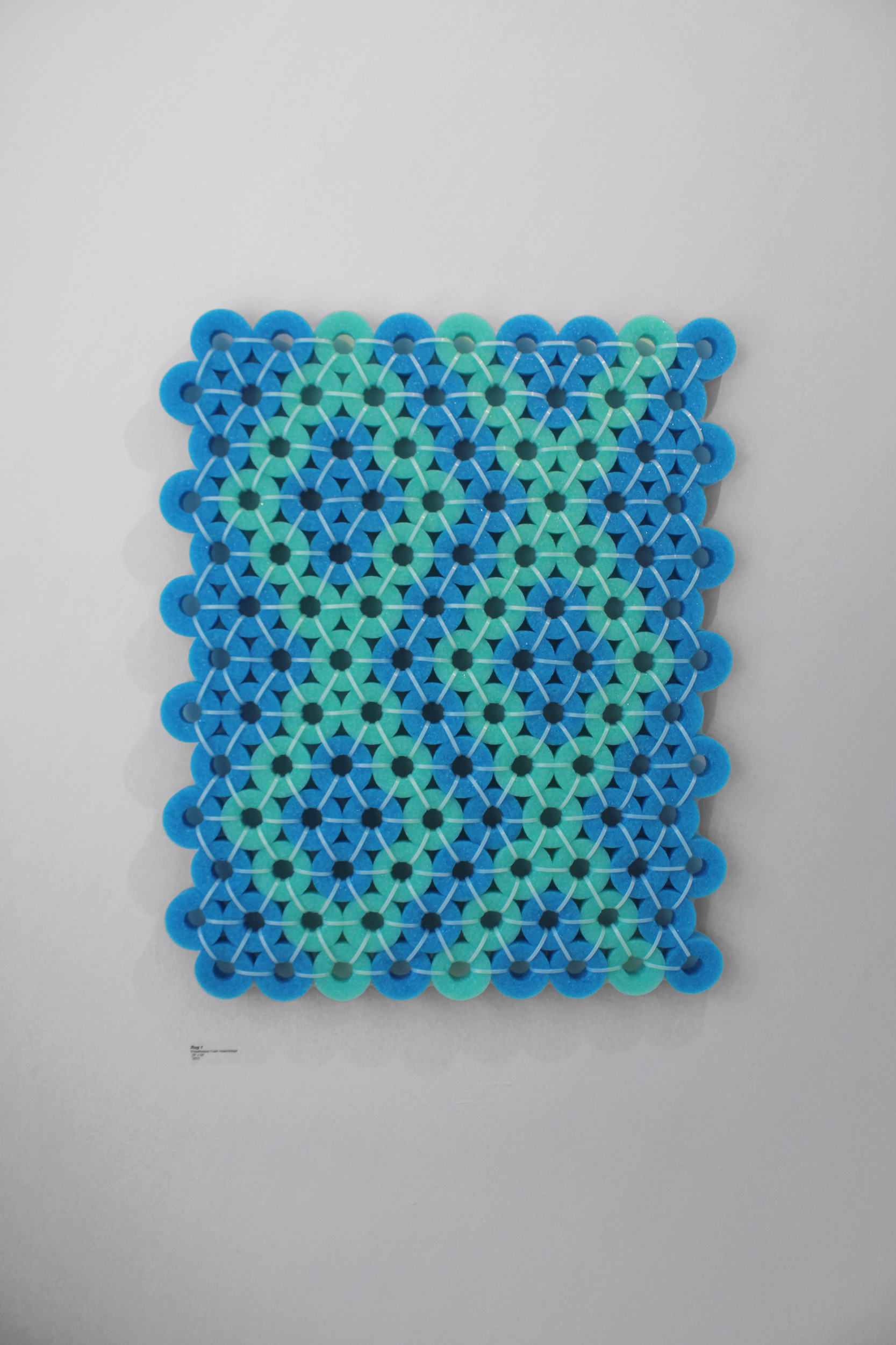 Rug. Polyethylene Foam Assemblage, 28x34 inches