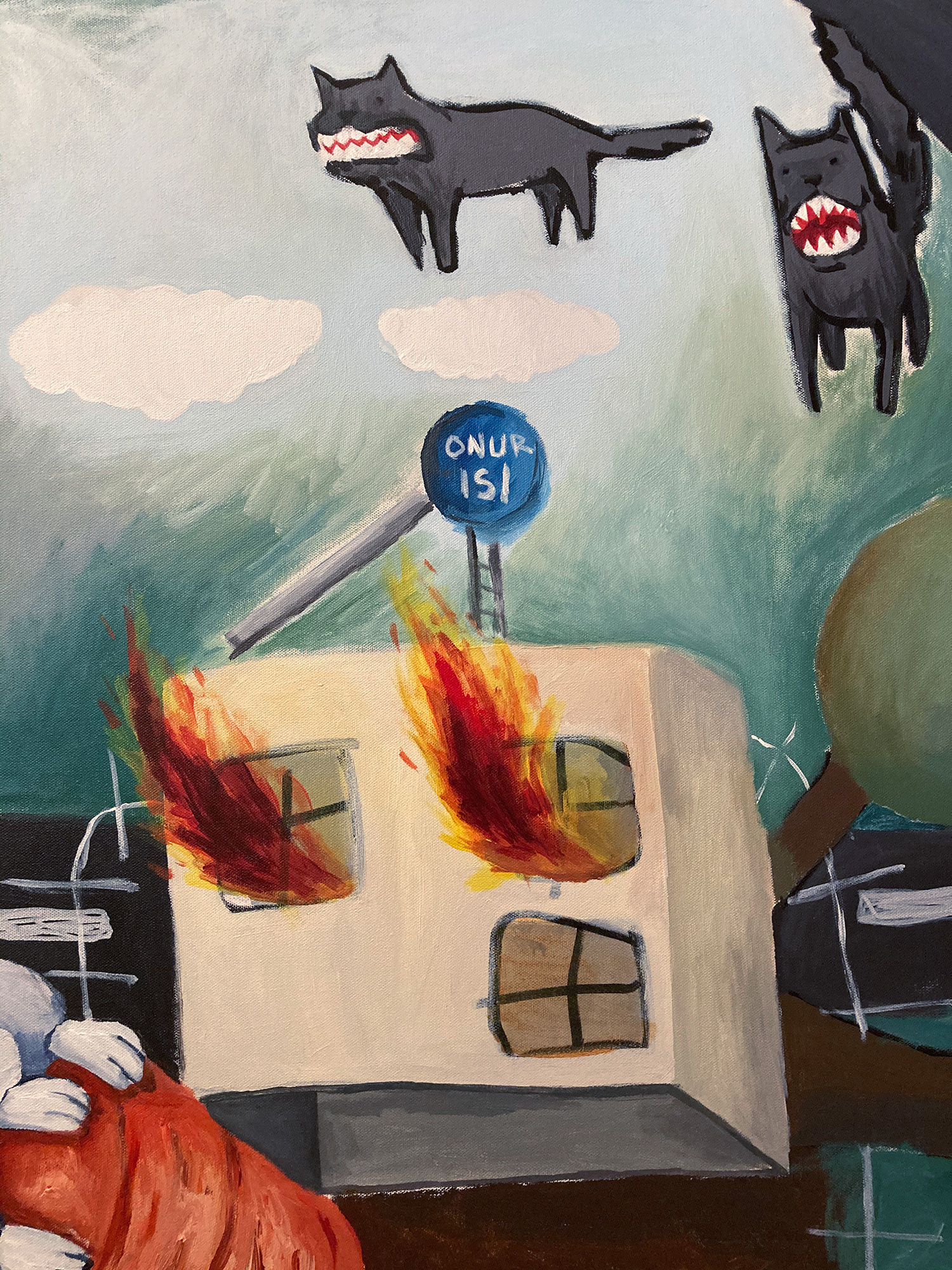 House and dogs (Detail)