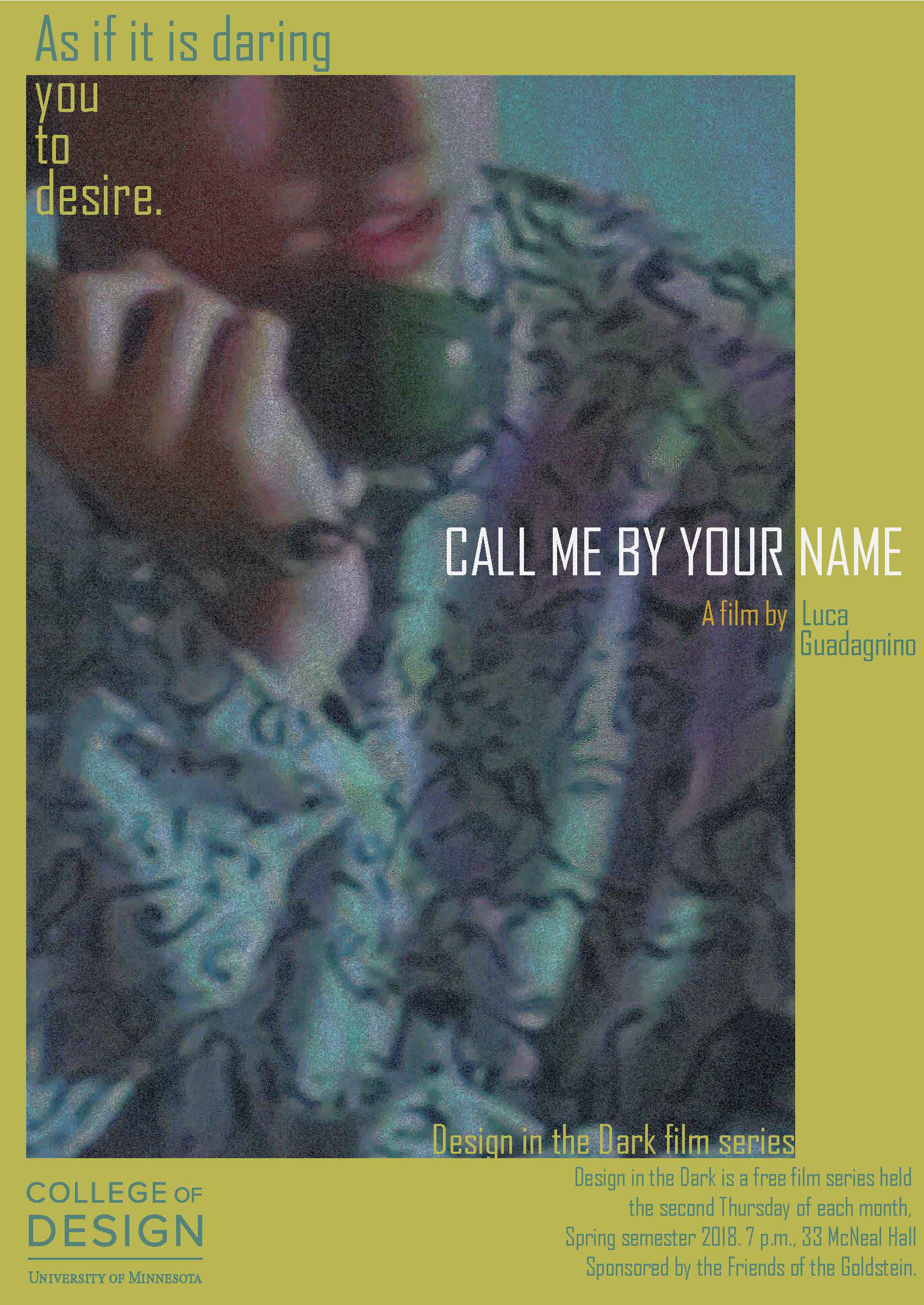 "Call Me by Your Name" Movie Poster