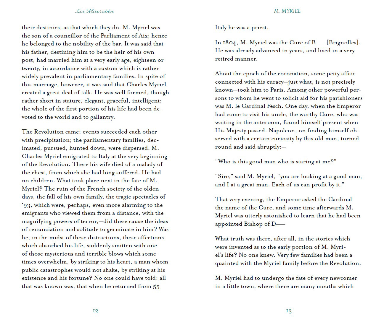 "Les Misérables" Book Interior