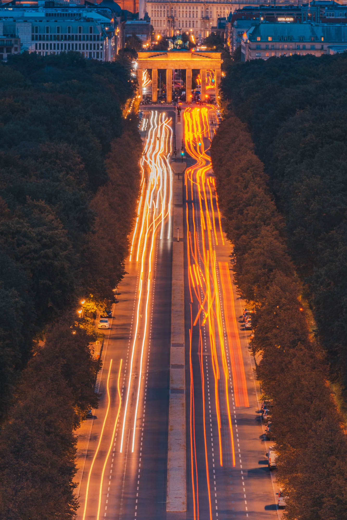 Langzeitbelichtung, Brandenburger Tor