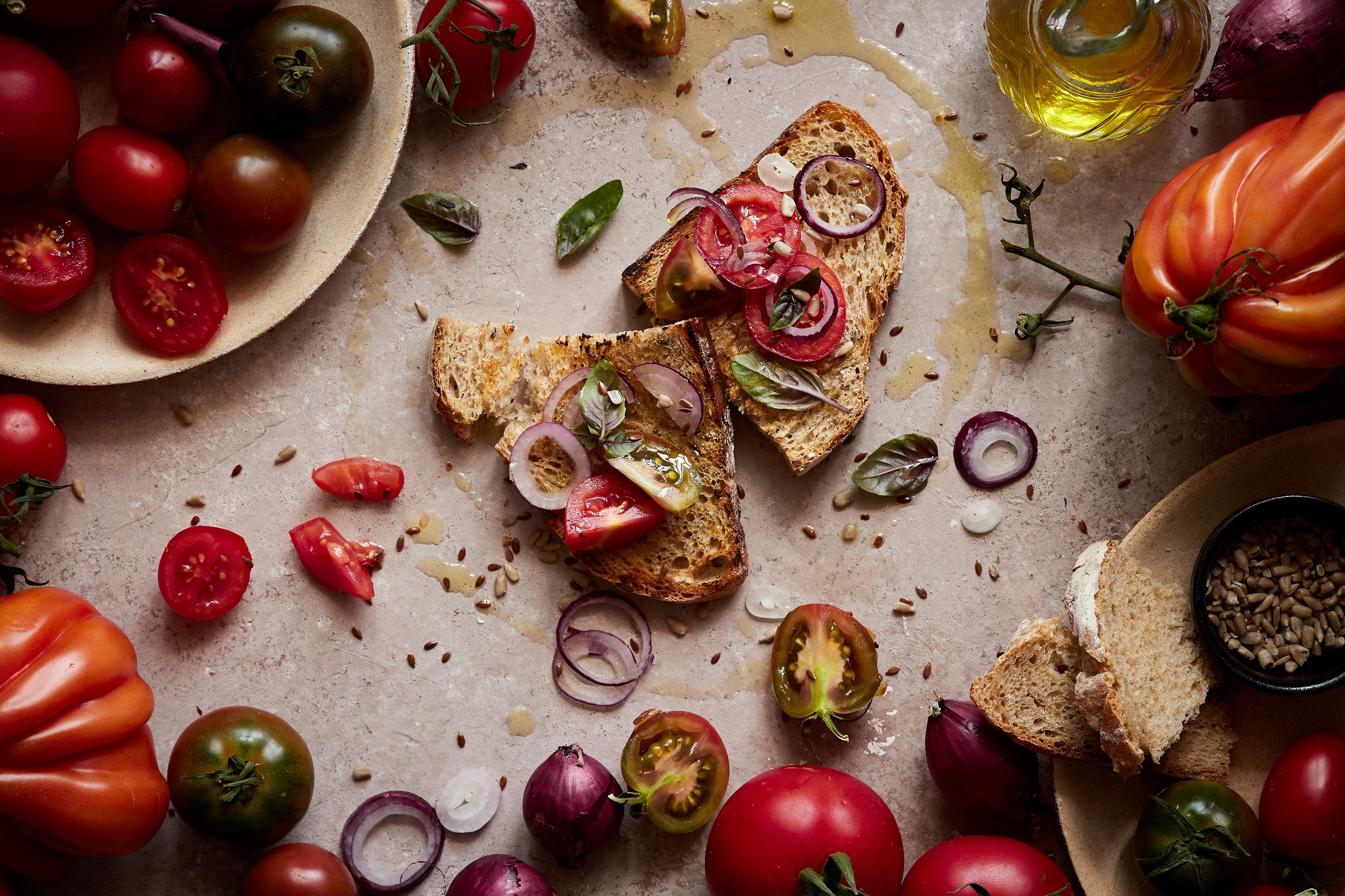 tomatoes - crostini - food photography - Lucia Marecak Healthy Goodies by Lucia