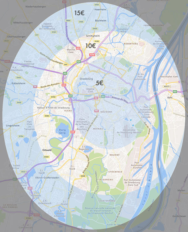 zone intervention réparation vélo Strasbourg