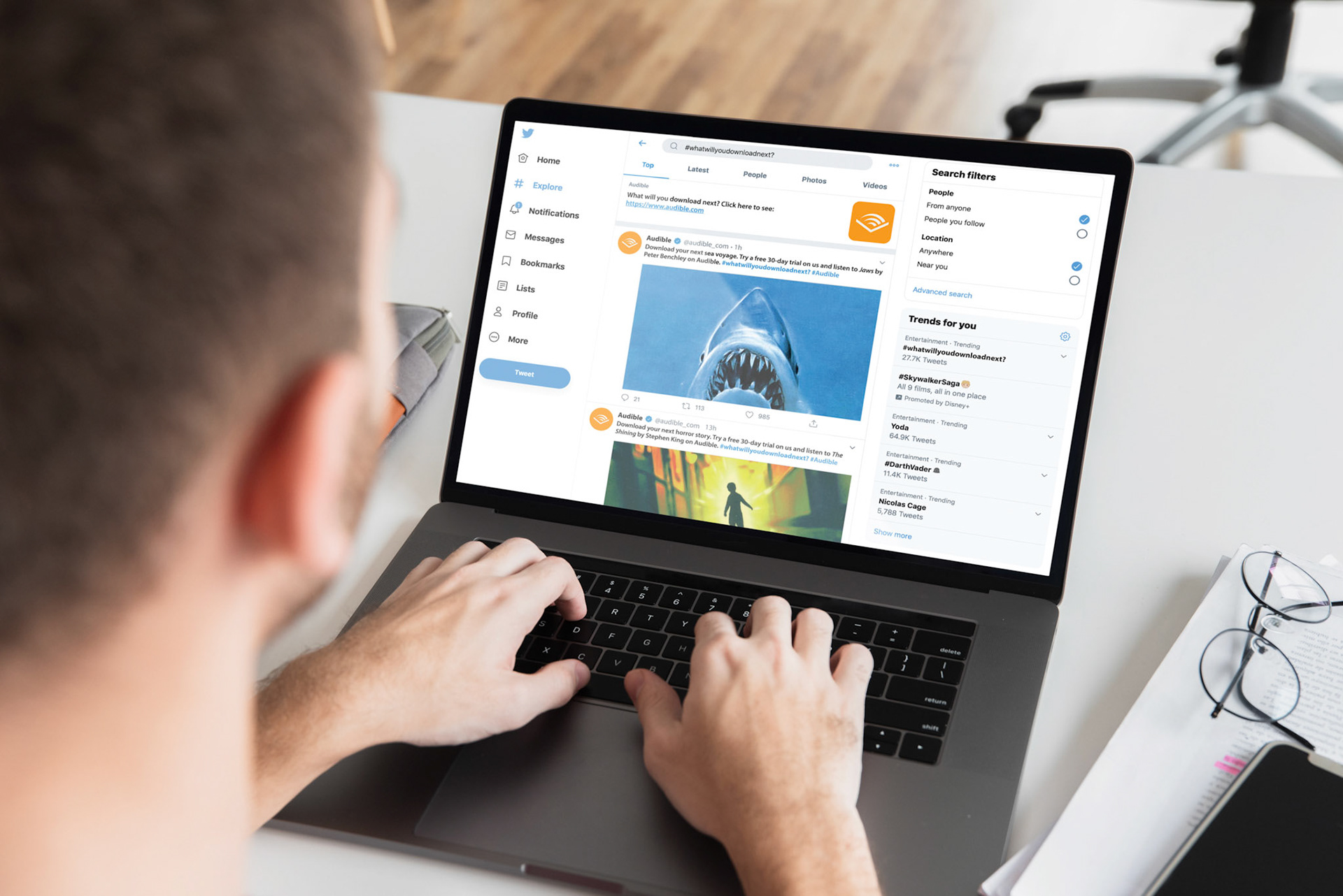 Desktop Twitter Promotion Mock-Up