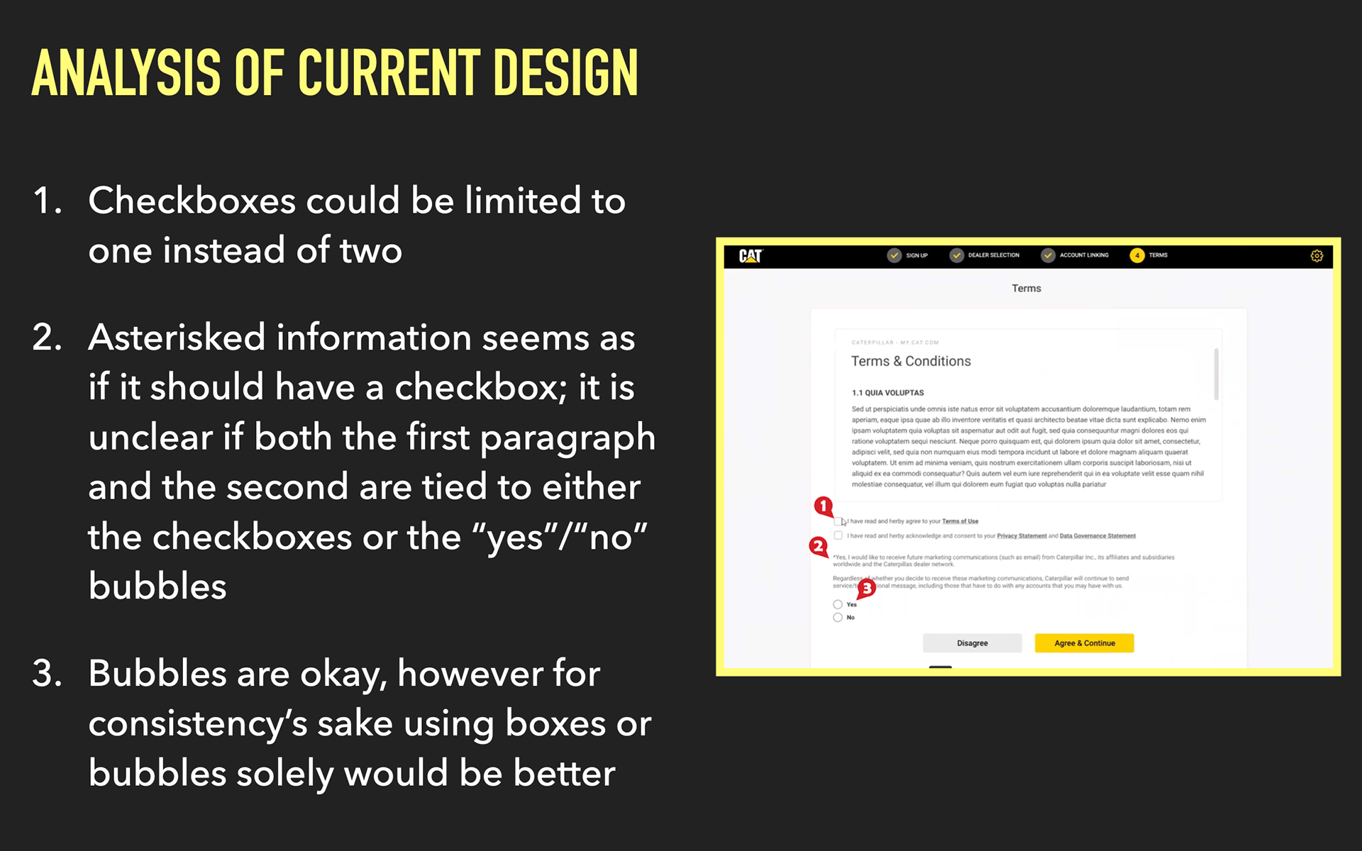 Analysis of Current Design