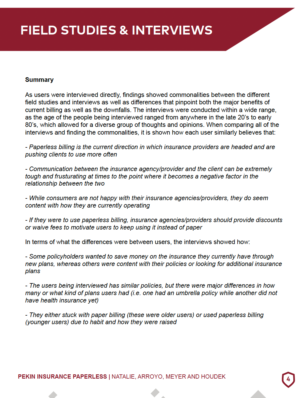 Field Studies and Interviews