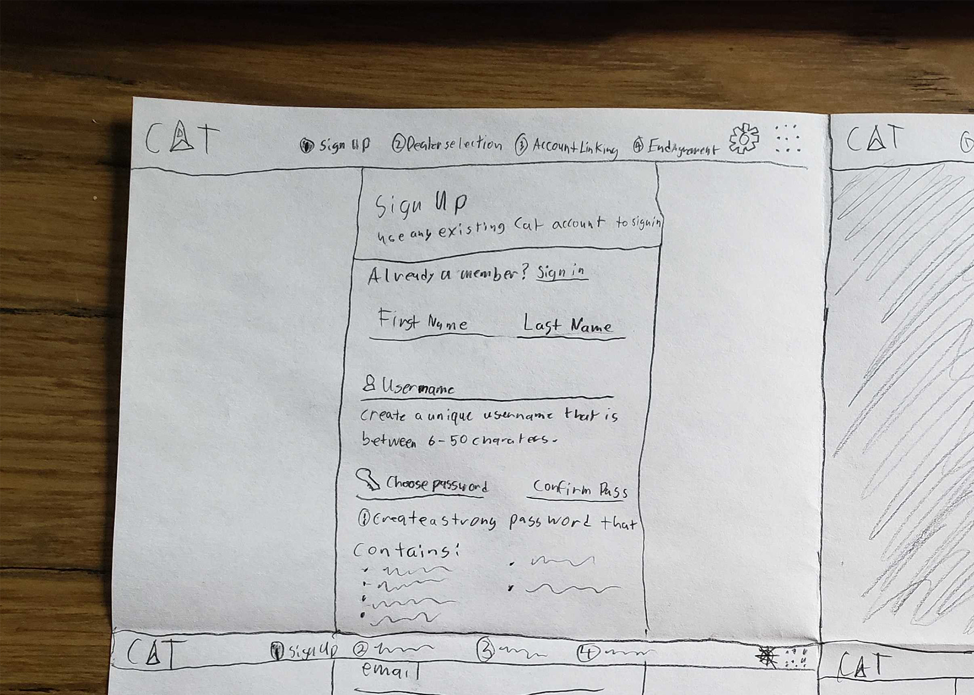 Prototype Desktop Sketches