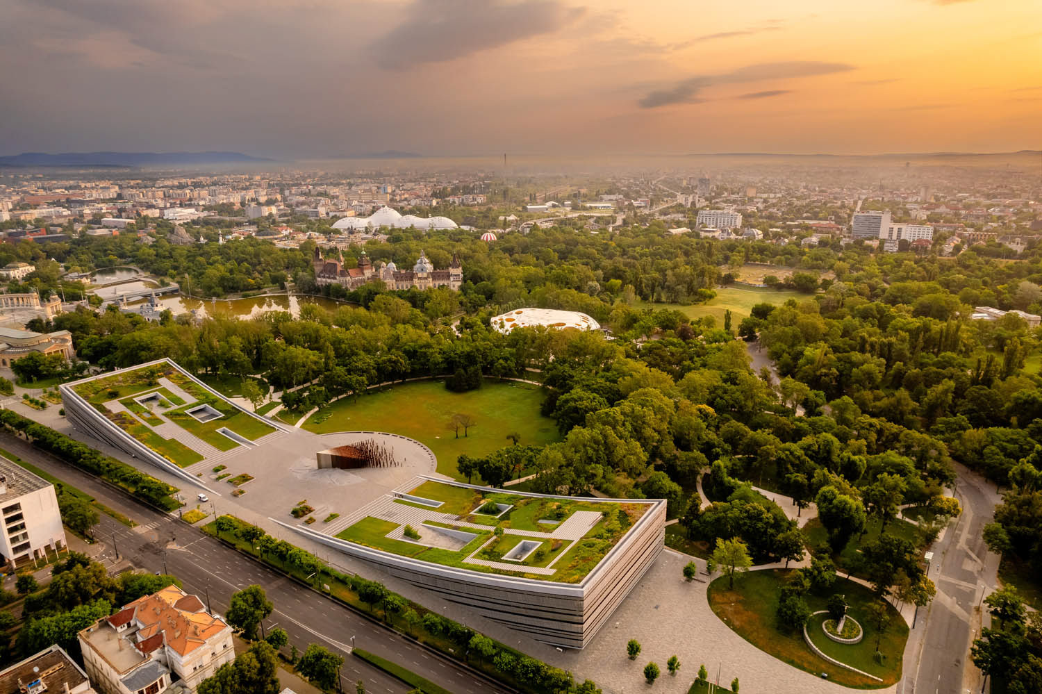 Néprajzi Múzeum, Városliget; Drone photography; Drón fotó; - László Zsigmond