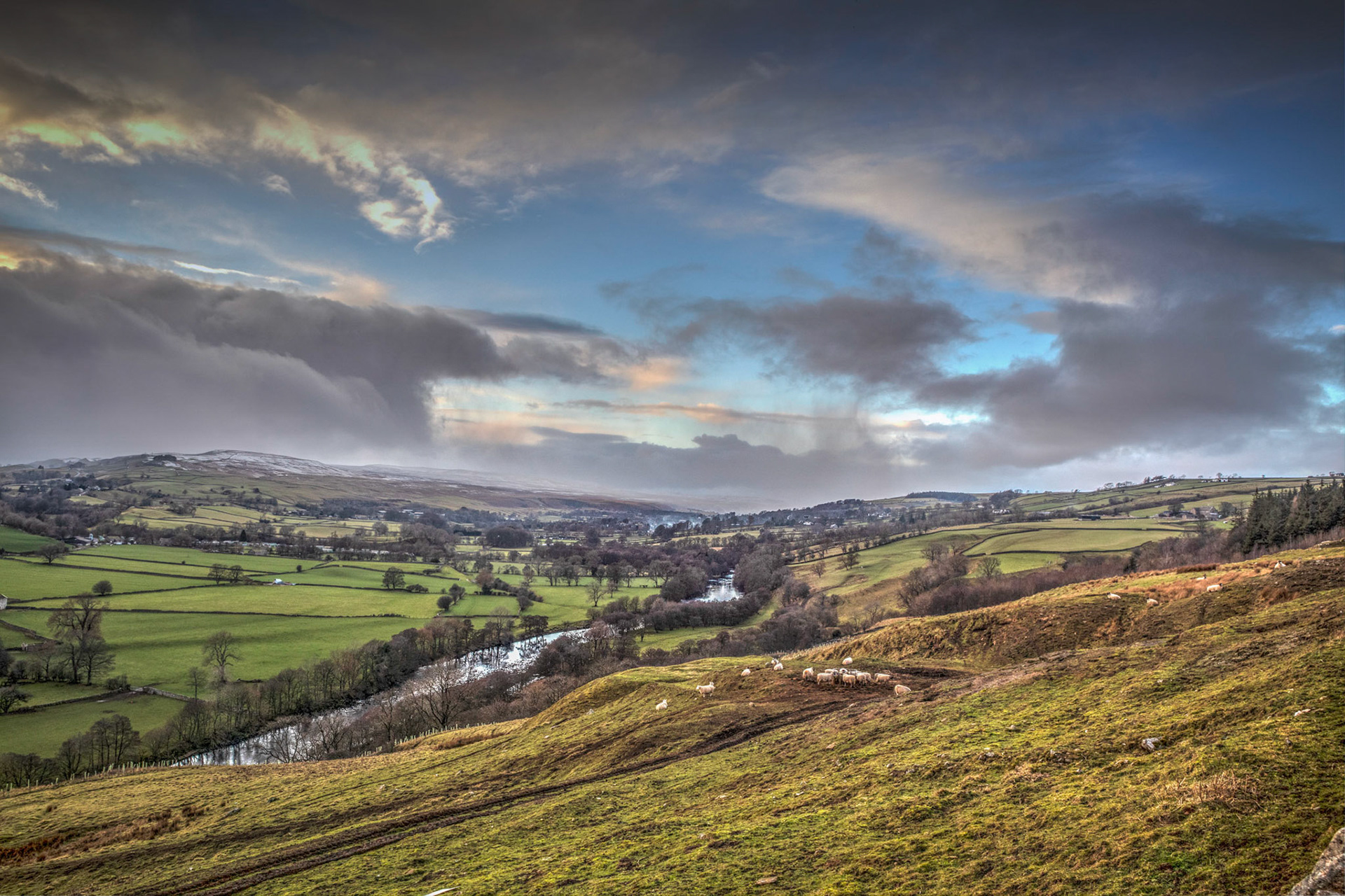 Middleton-in-Teesdale.  Just before the snow storm...all was quiet.