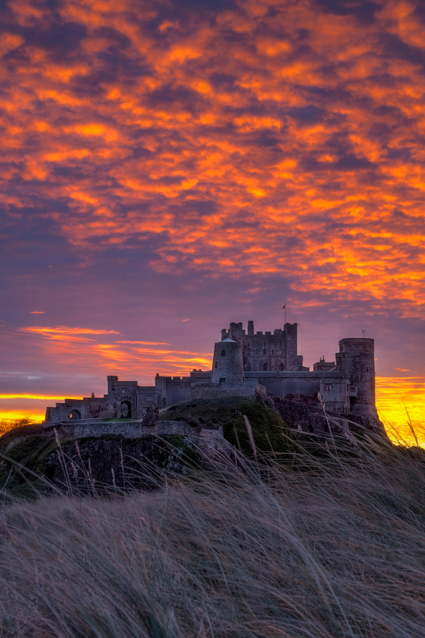 Blue / Golden hour at Bamburgh Castle