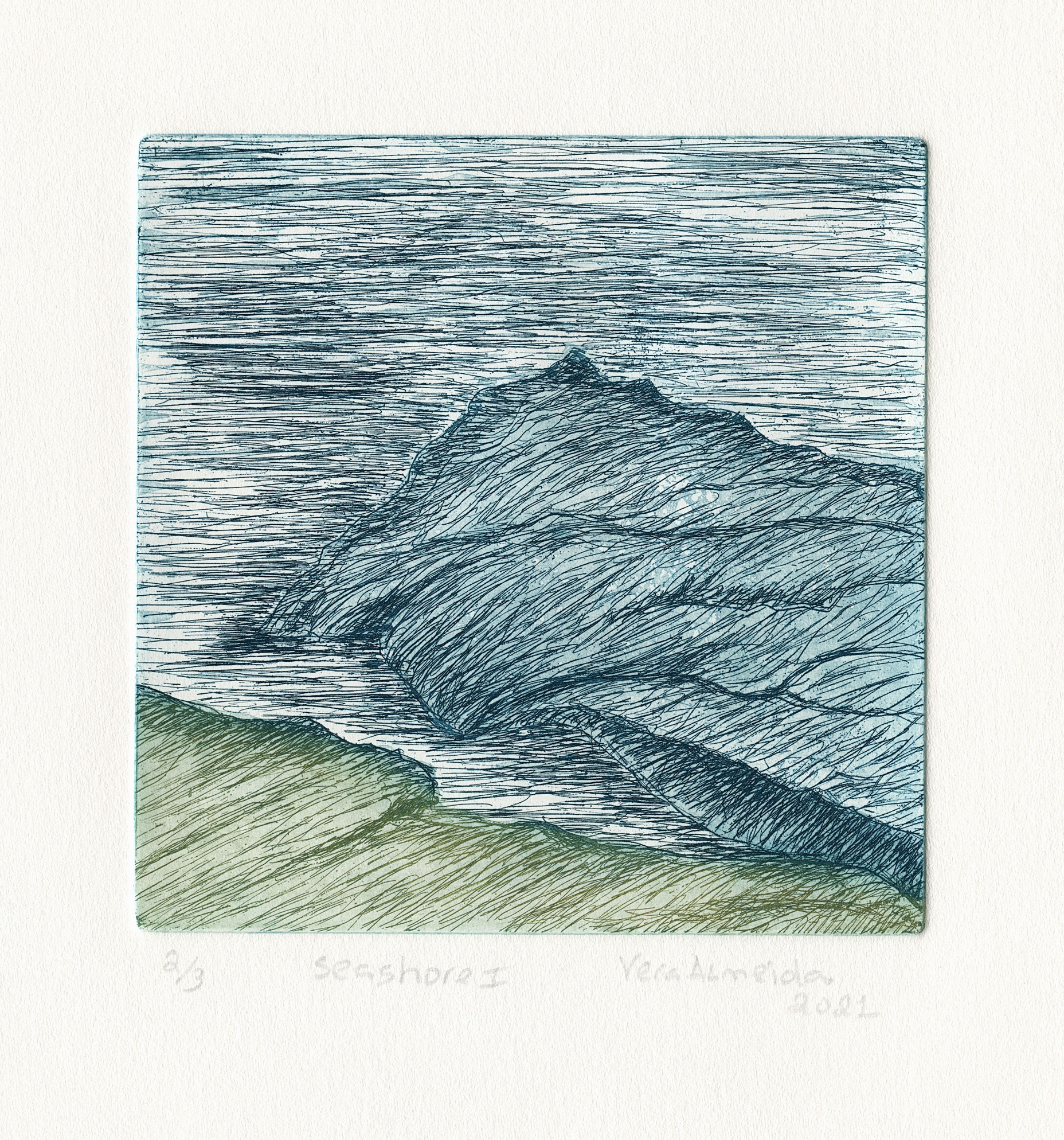 Rocks and sea composition by Vera Almeida