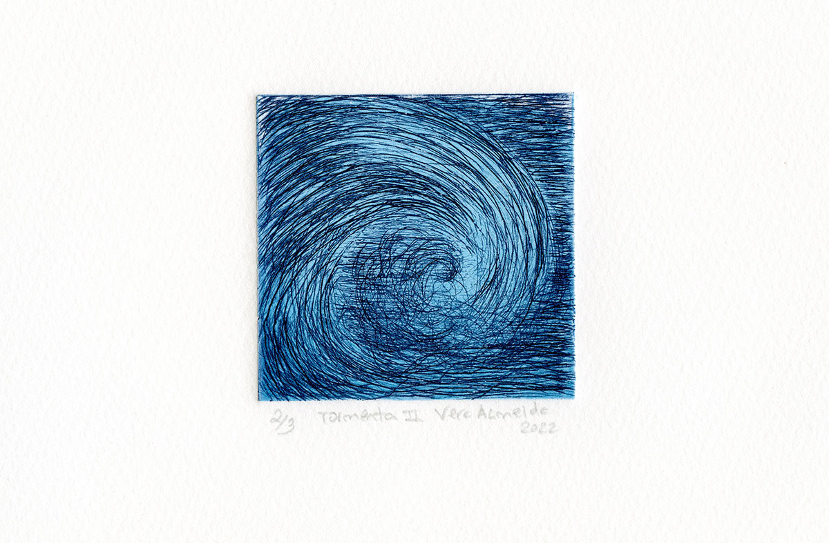 Waves composition, shades of blue, by Vera Almeida