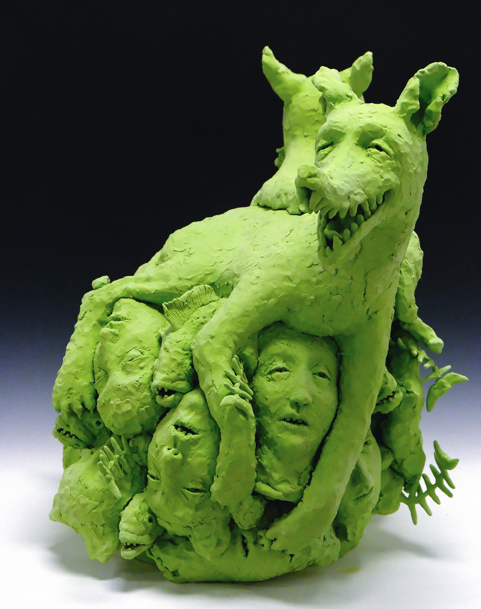 Salome Aydlett, booger bitch, 2025, clay, paint, 30 x 34 x 24in