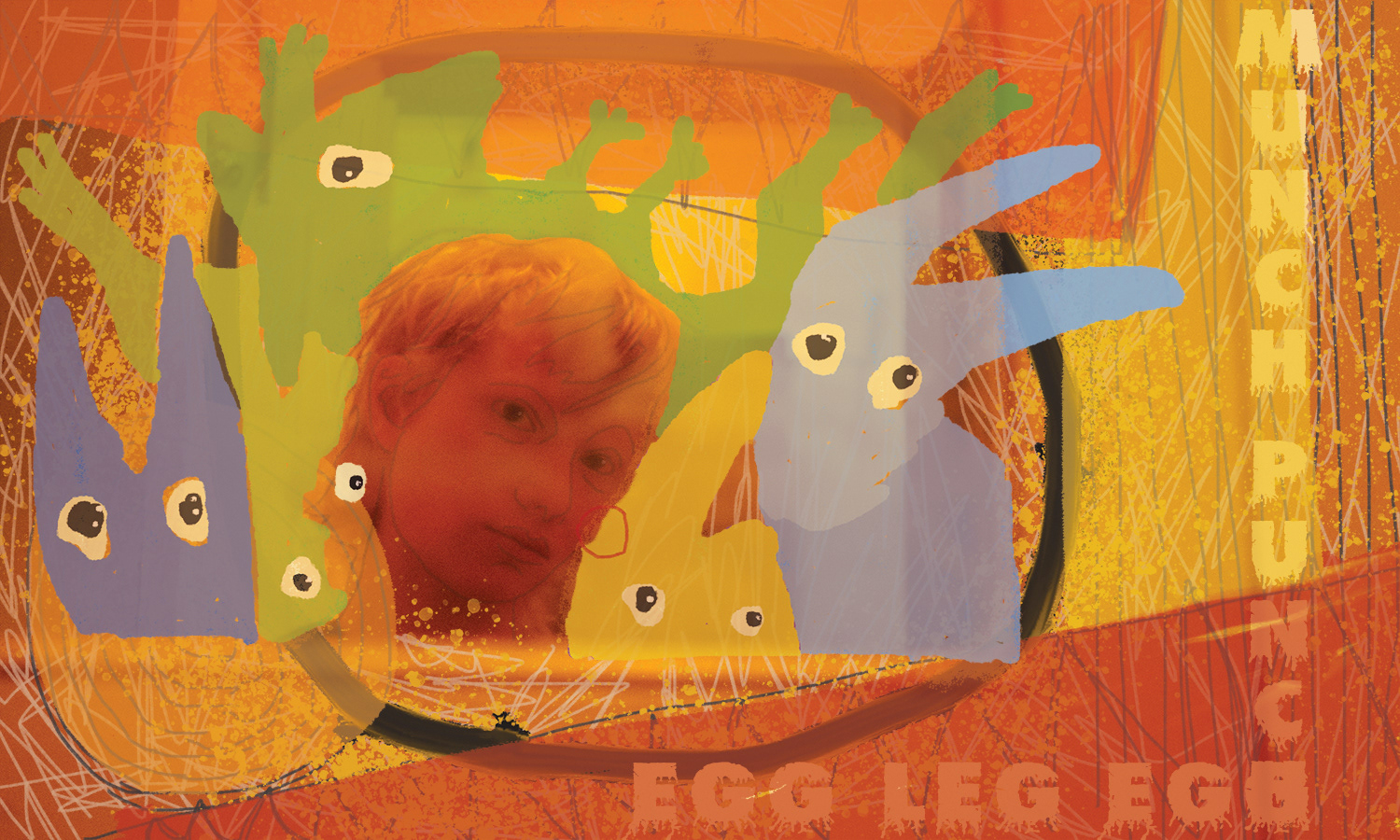 Salomé Aydlett, Egg cruncher, 2024, 1500 × 900 pixels, digital illustration
