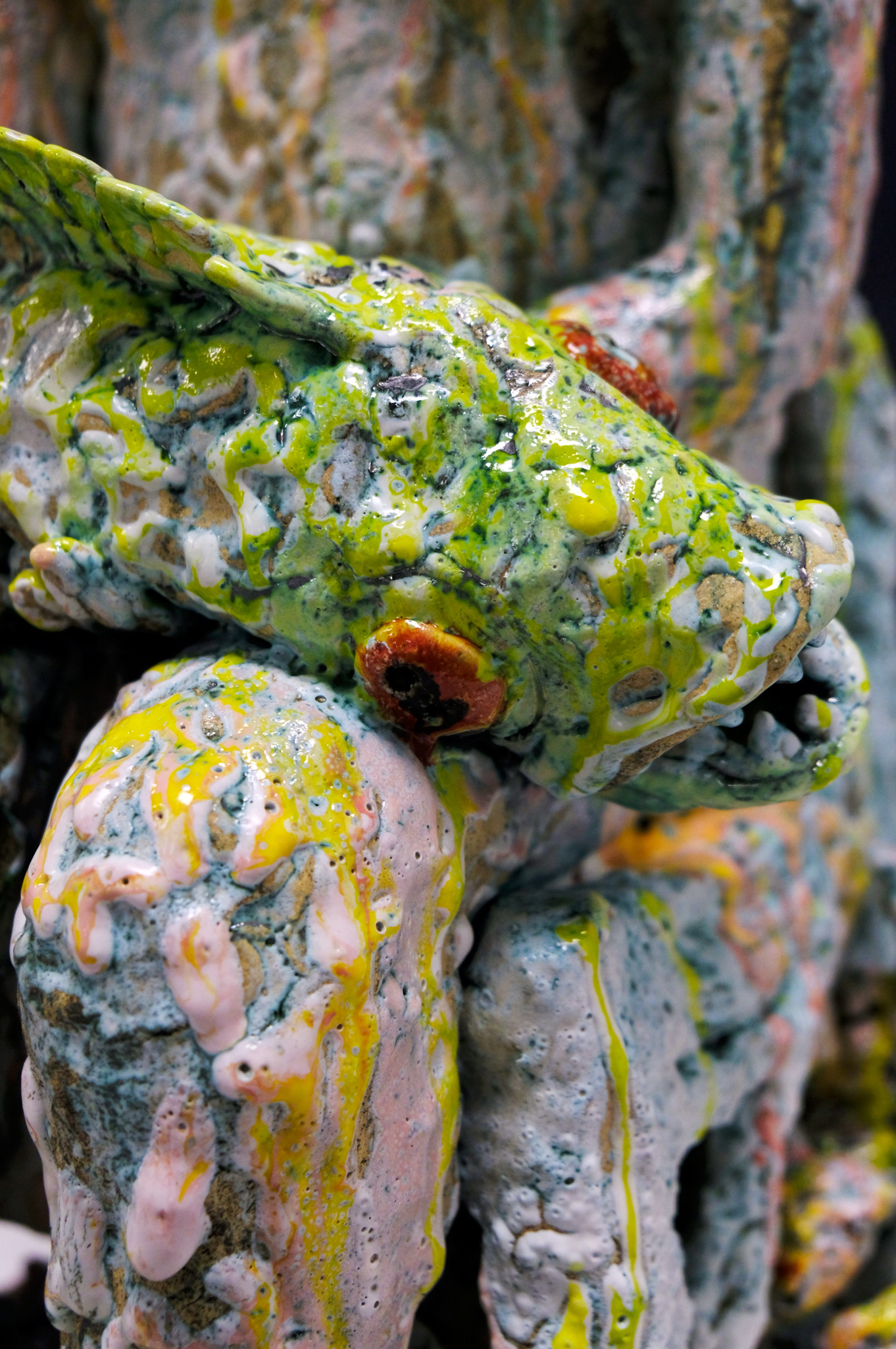 Salome Aydlett, evening rituals, 2026, clay, glaze, 35 x 15 x 25in