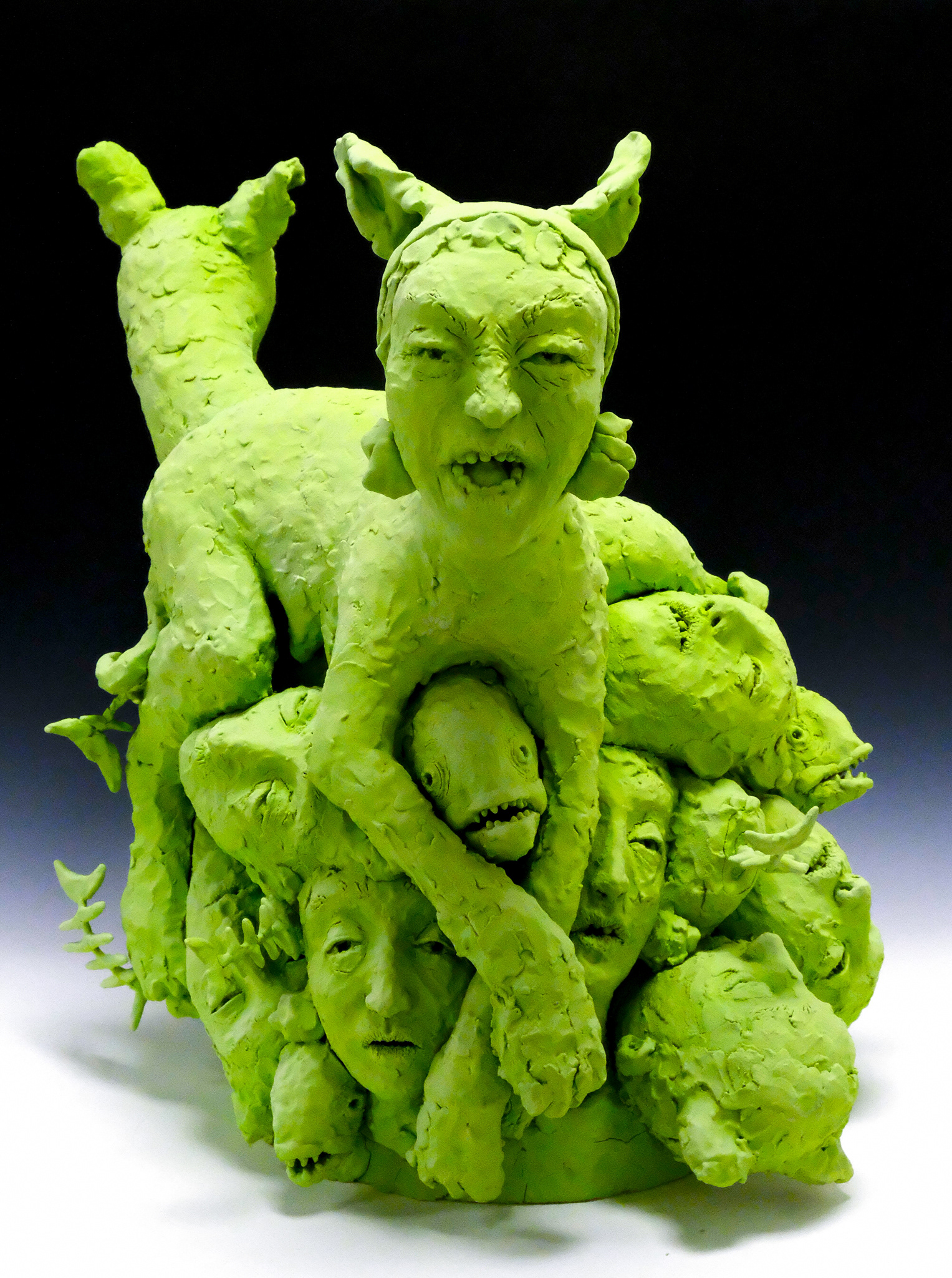 Salome Aydlett, booger bitch, 2025, clay, paint, 30 x 34 x 24in
