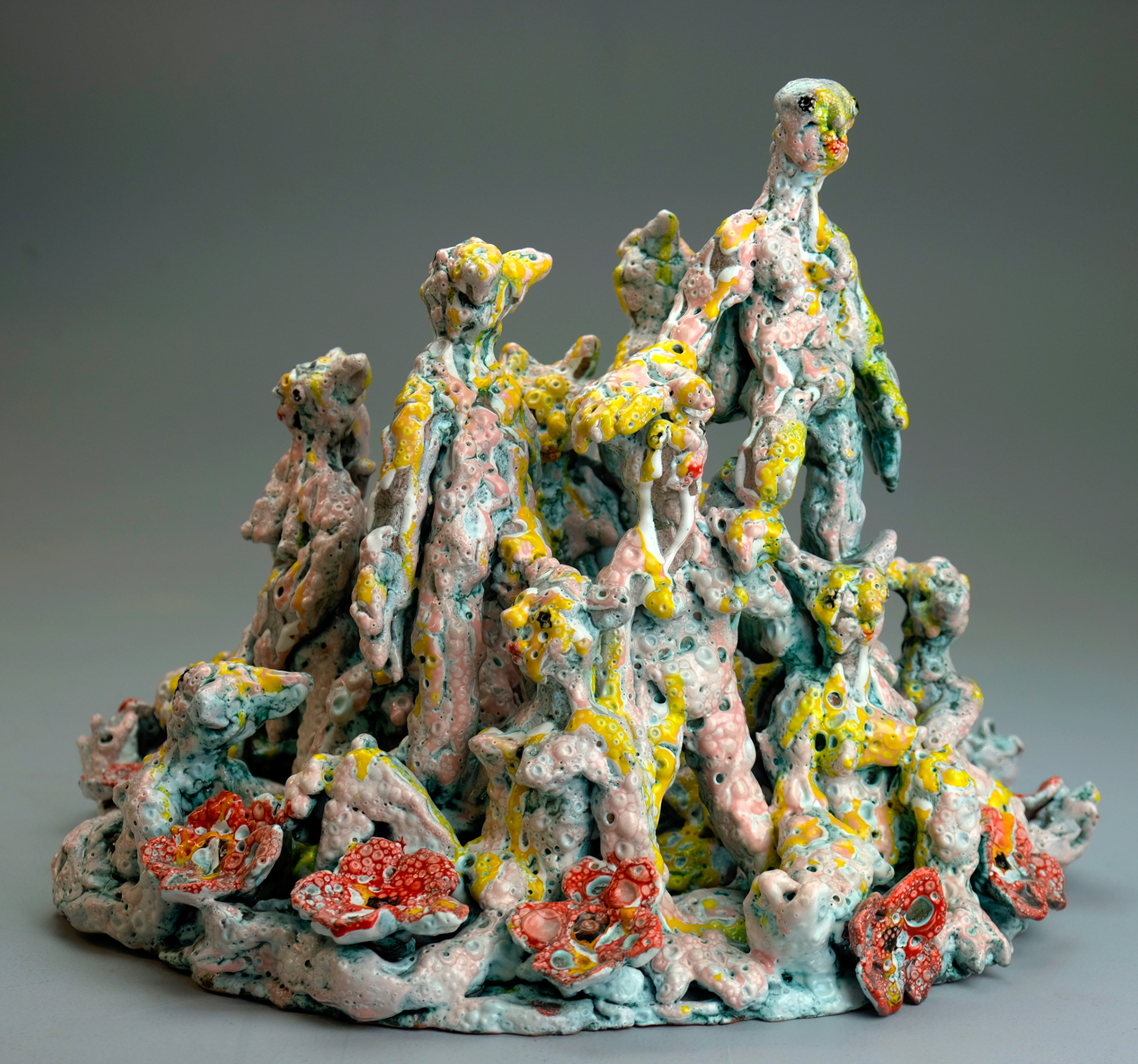 Salome Aydlett, slop pile, 2025, clay, glaze, 14 x 12 x 12in