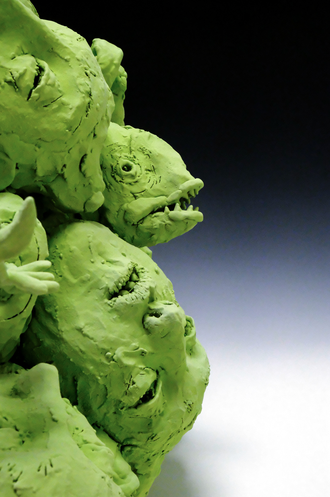 Salome Aydlett, booger bitch, 2025, clay, paint, 30 x 34 x 24in