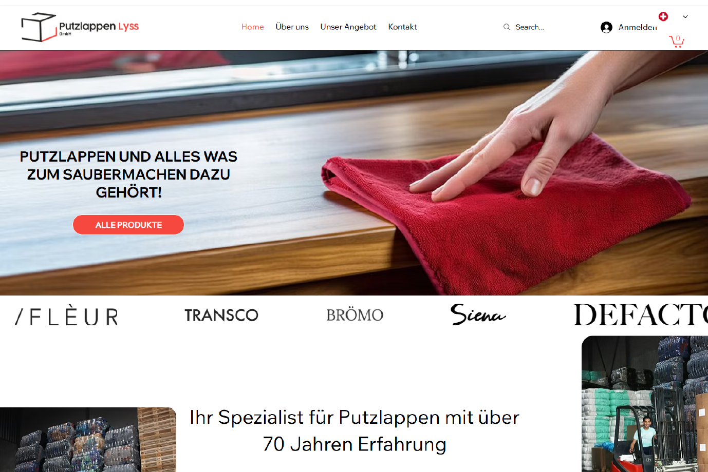 Putzlappen Lyss | Leader in Cleaning Materials | Switzerland | Lyss | Reinigung | Webdesign | Webshop | Ecommerce