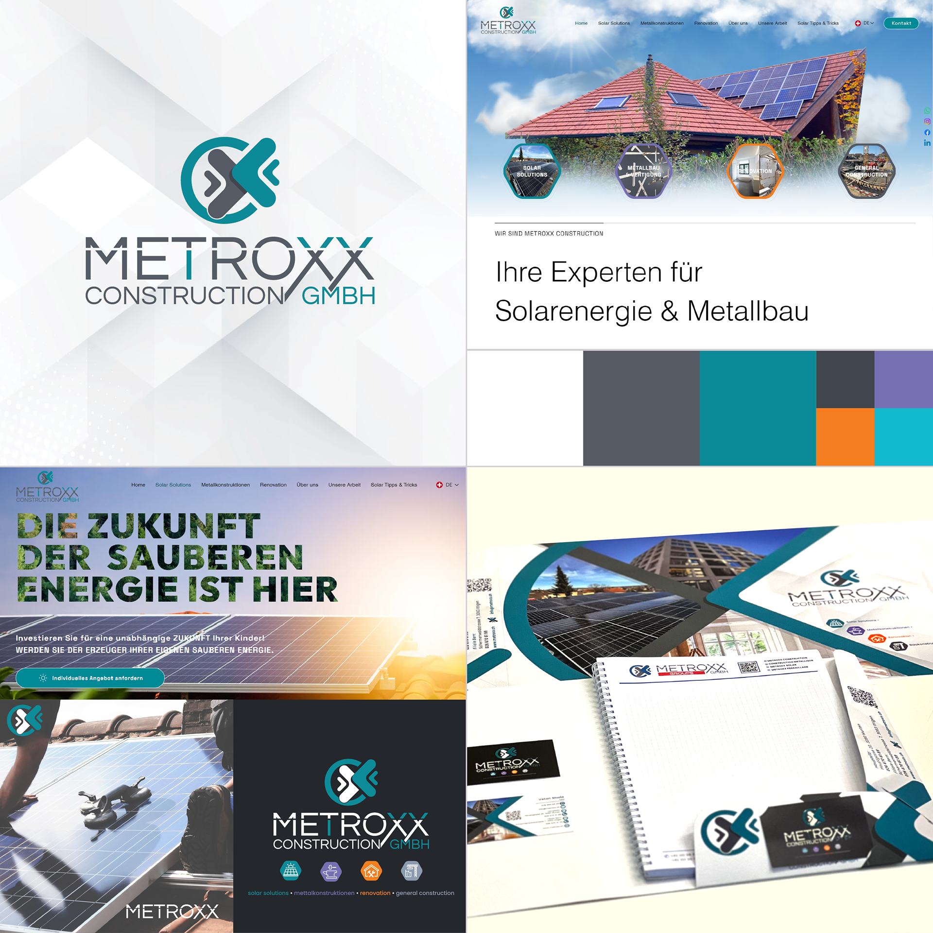 Metroxx | Construction Company Switzerland | Moodboard Design