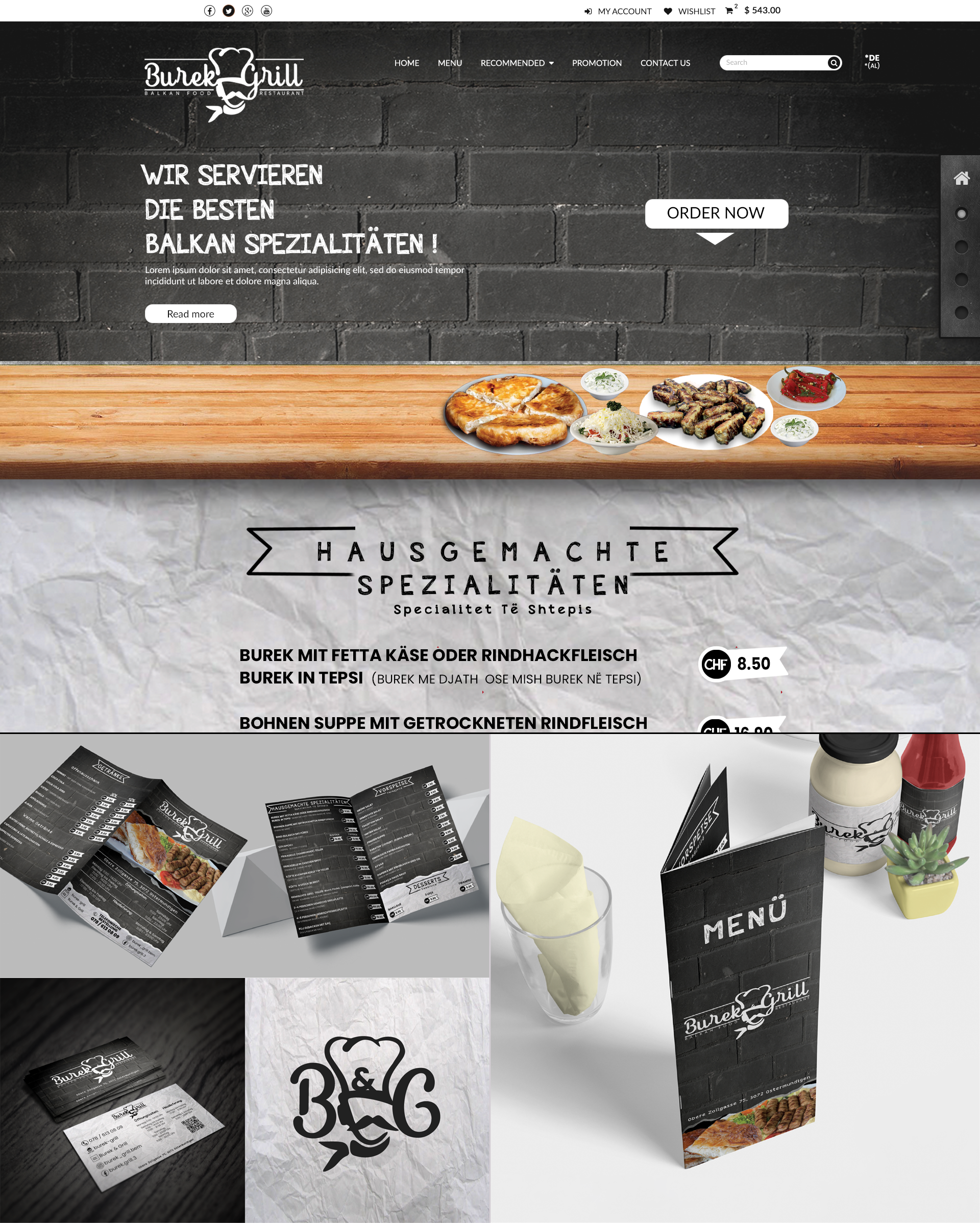 Bures und Grill | Balkan restaurant Bern | Moodboard Design