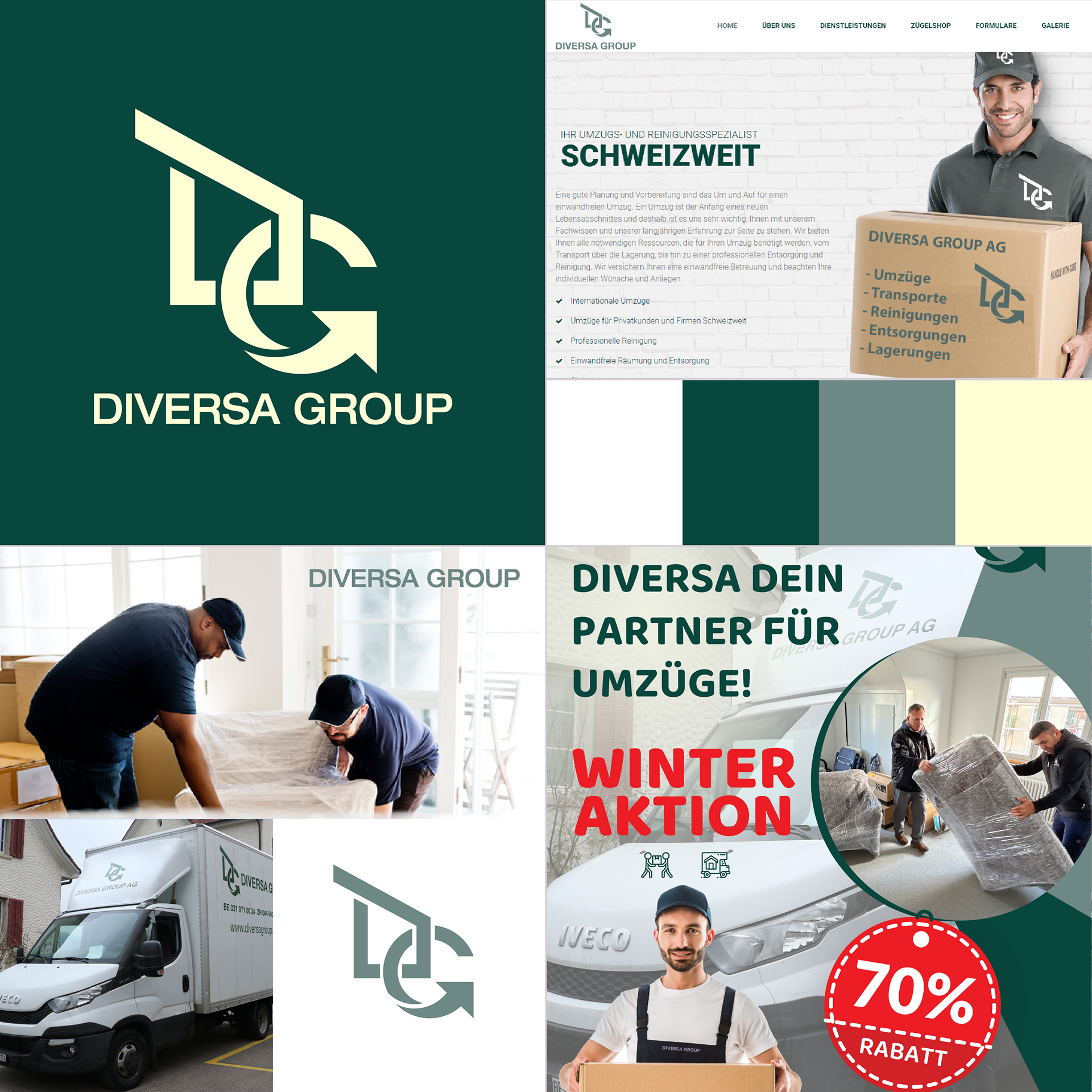 Diversa Group AG - Moodboard Design