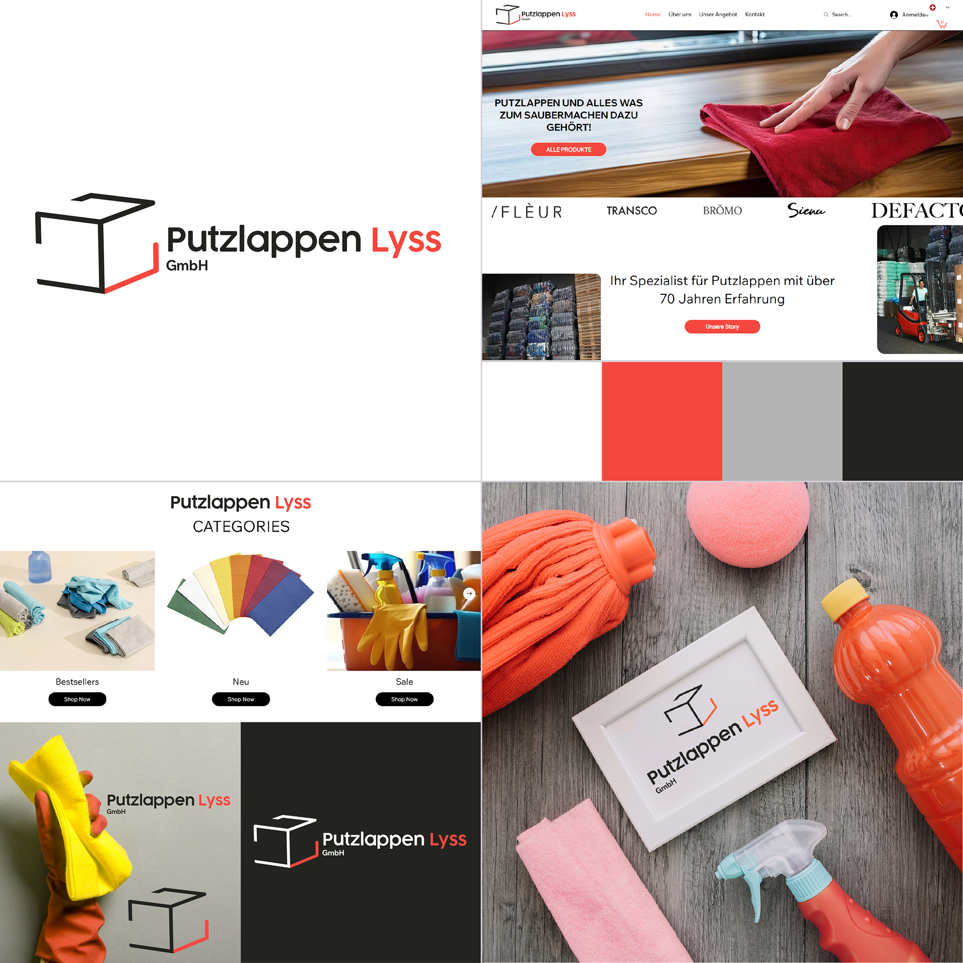 Putzlappen Lyss | Leader in Cleaning Materials | Switzerland | Lyss | Reinigung | Moodboard | Design