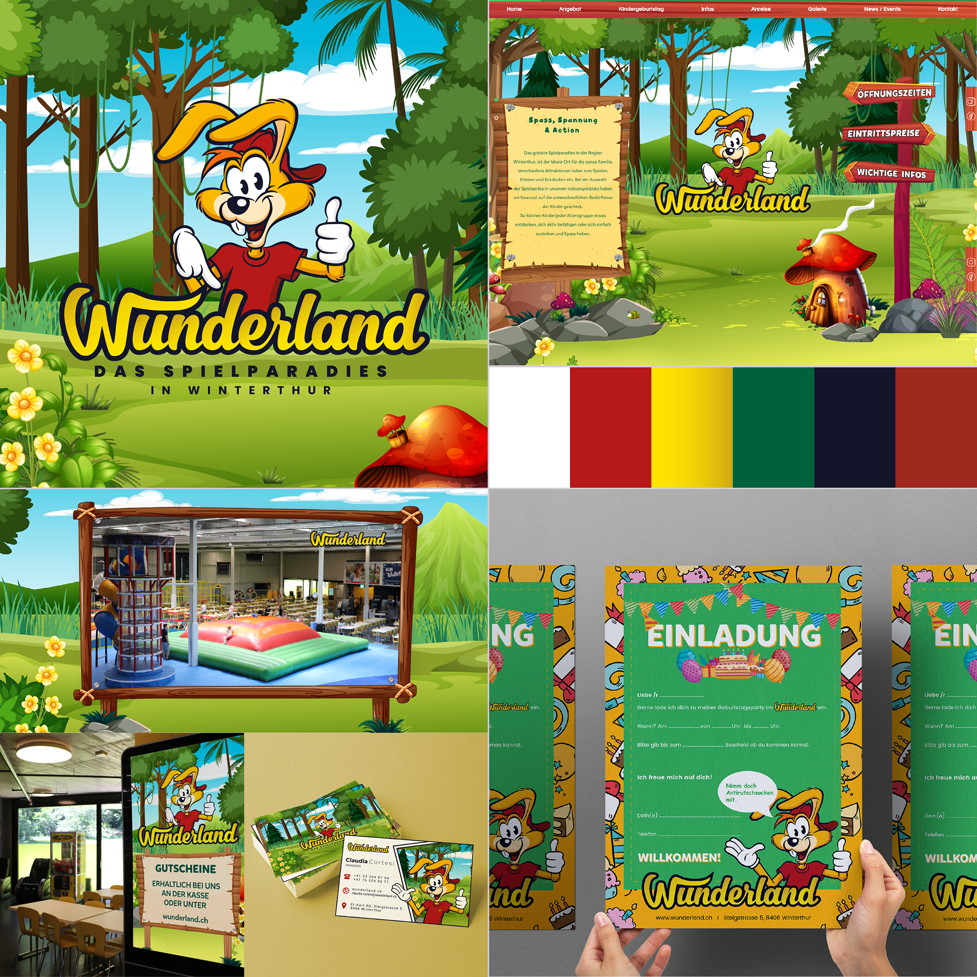 Wunderland AG | Kinderspielparadies Moodboard | Winterthur
