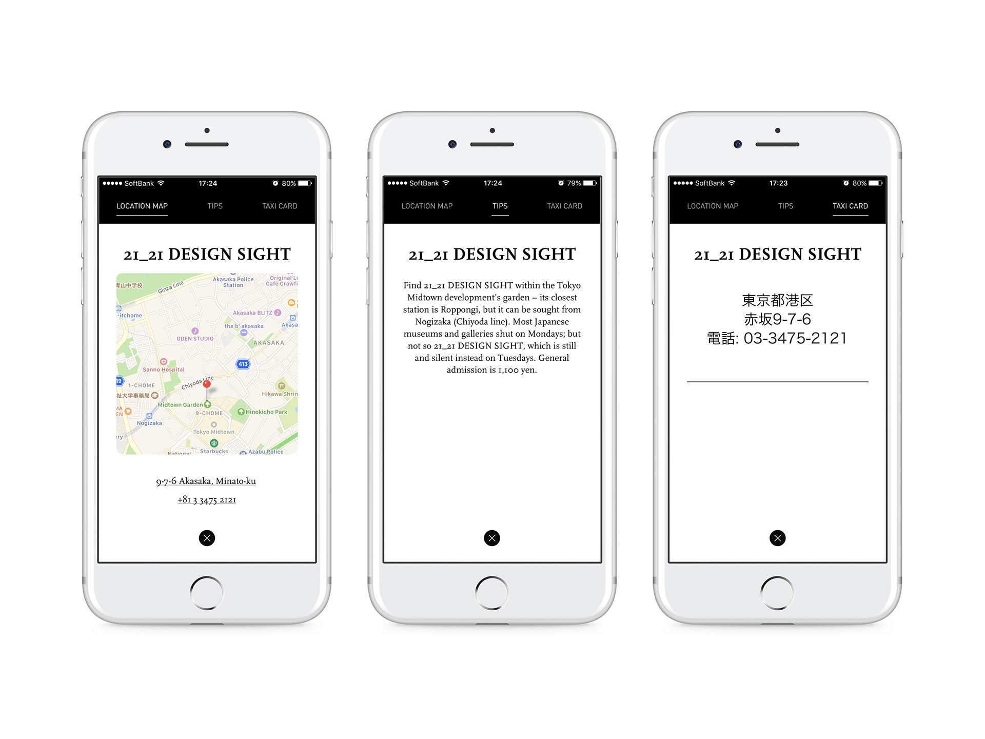 3 iPhones showing various screens of the People Make Places app