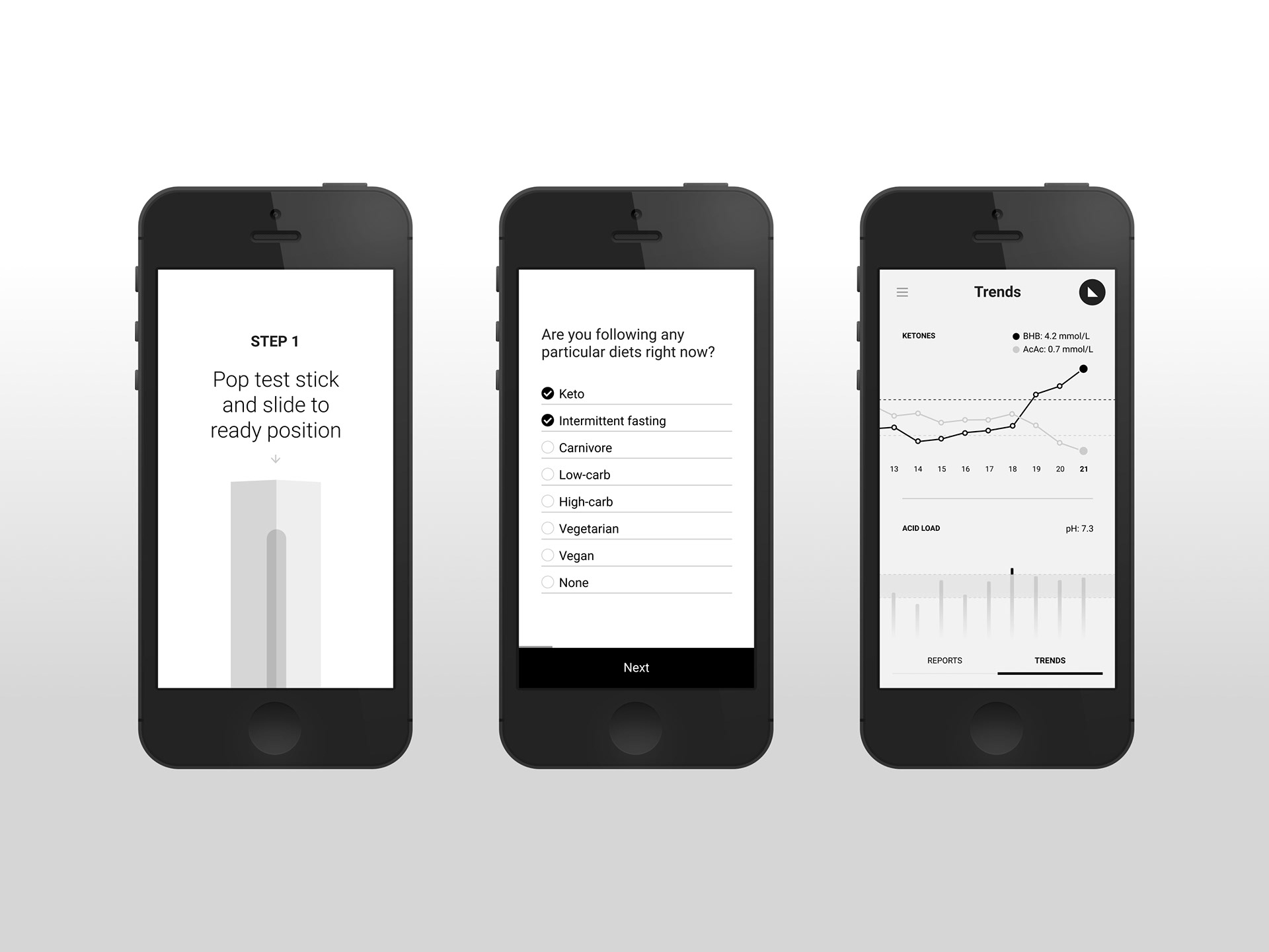 Higher-detail wireframes for UX (user experience) of Bisu app