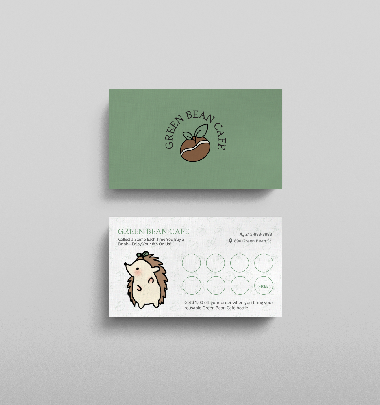 Green Bean Cafe Business Card