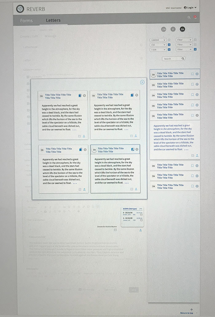 REVERB - Templated Letter Sections