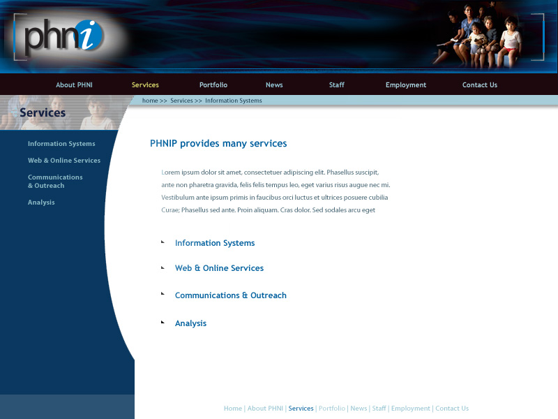 PHNI Website Subpage