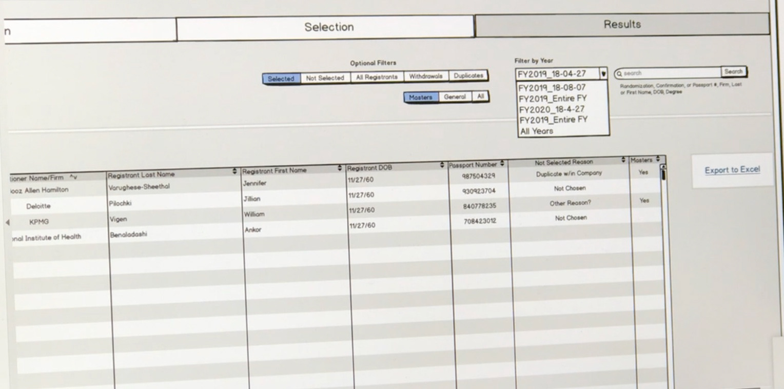 H-1B Lottery Wireframe