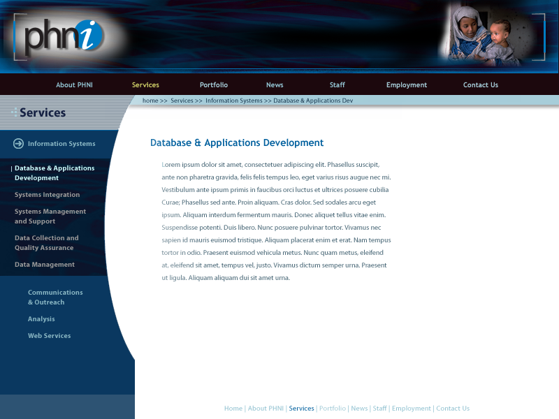 PHNI Website Subpage