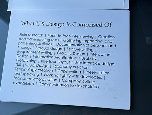 What UX Design is Comprised Of Slide