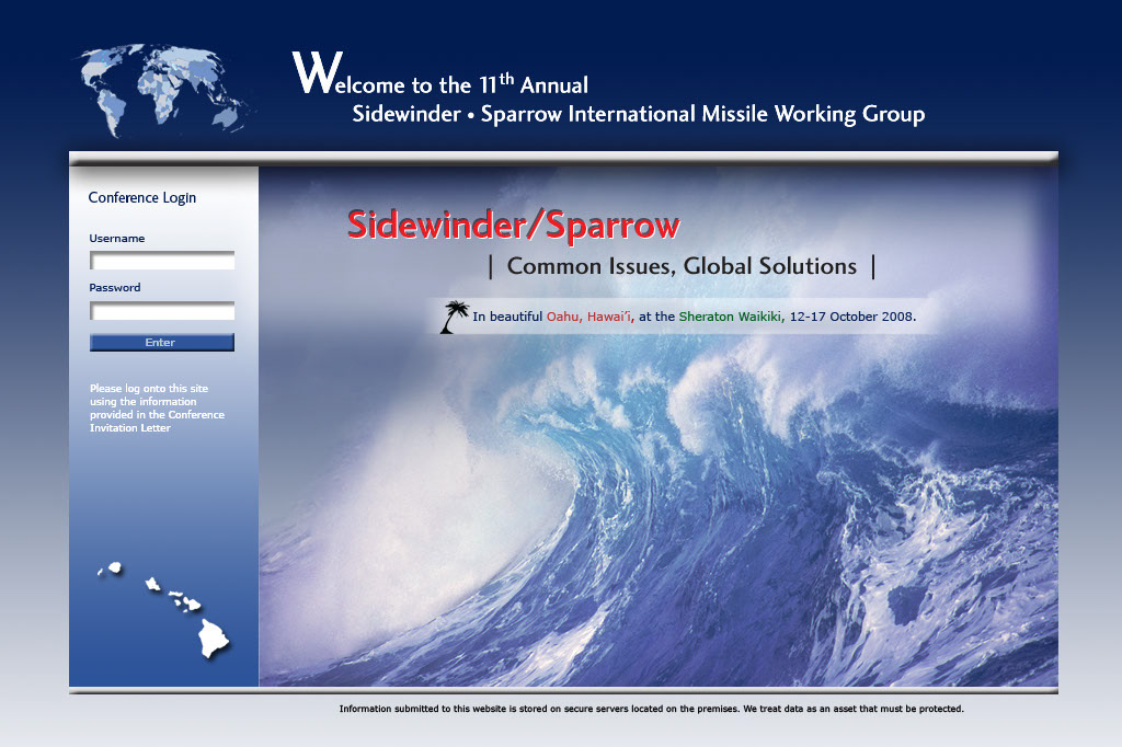 2008 Conference Login Page