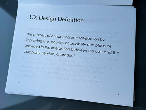 UX Definition Slide