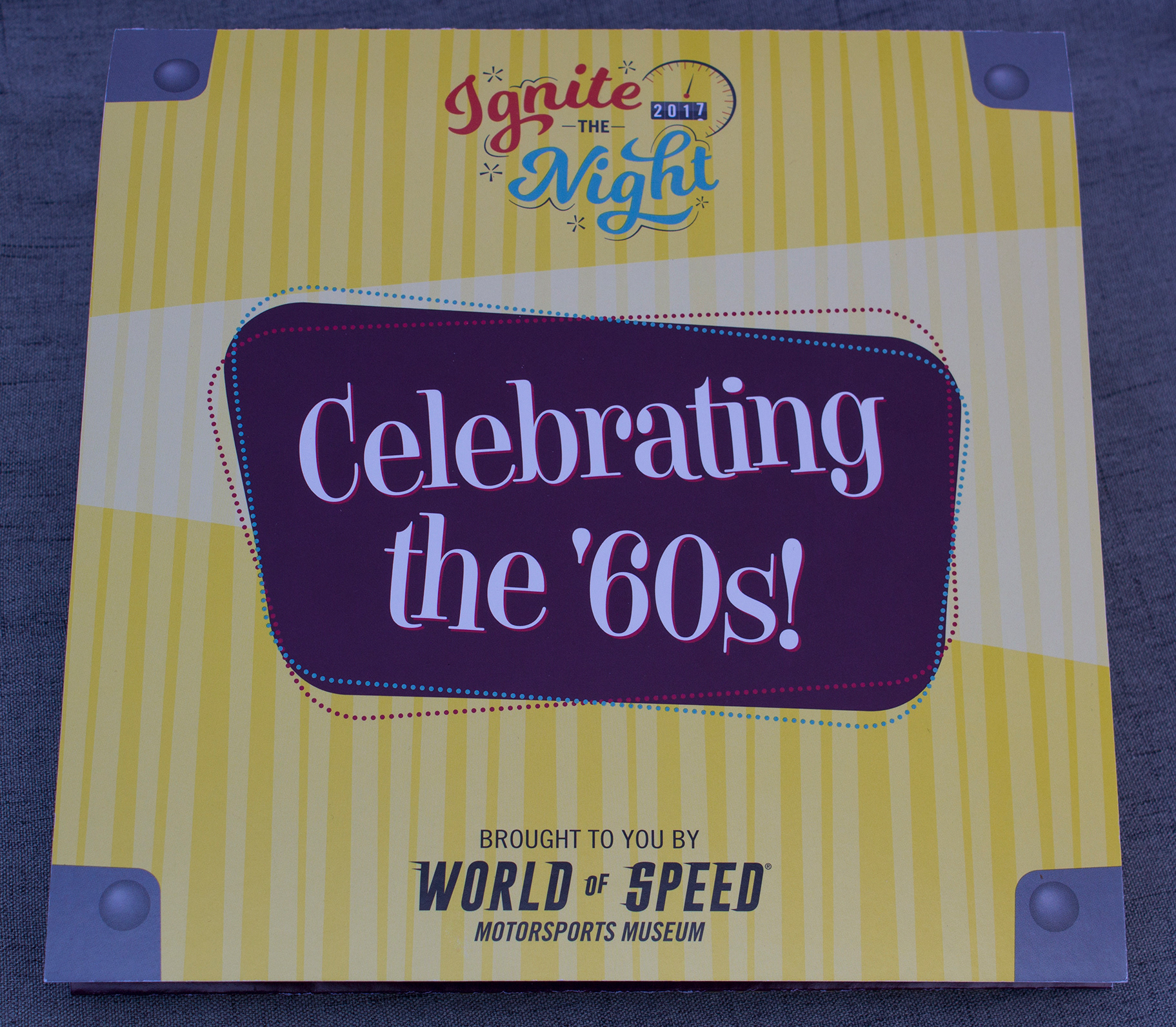 Logo on front of invitation.