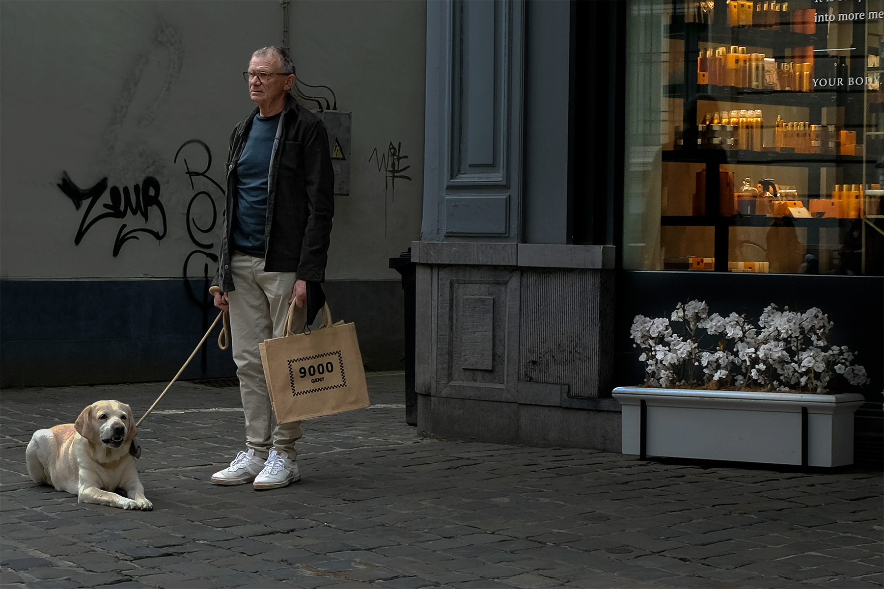 Gent Waiting Outside